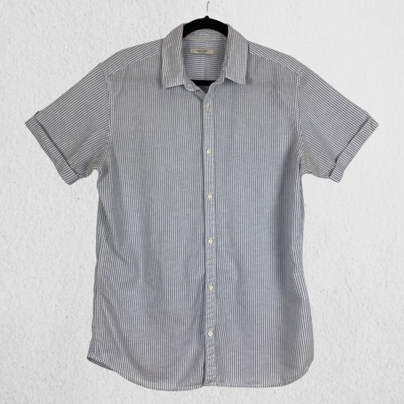 Jack & Jones Short Sleeve Button Up Striped Shirt - Picture 1 of 7